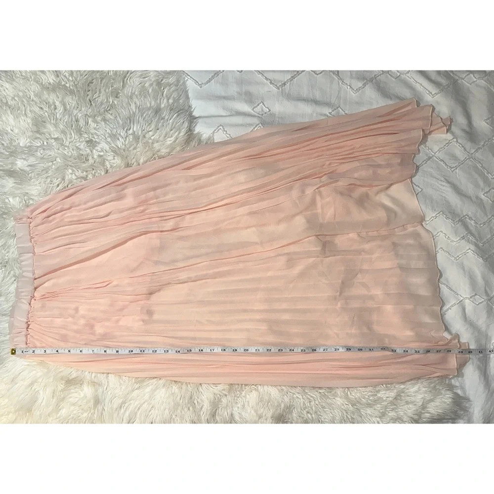 Don’t Ask Why American Eagle | Accordion Pleated Maxi Skirt Pink Sheer OS